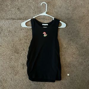 Muscle ribbed side tank top